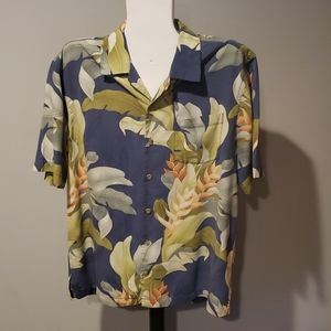 Tommy Bahama floral silk button down shirt